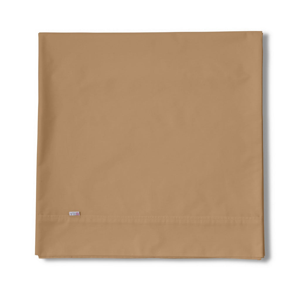 Sábana encimera algodón marrón producto plegado