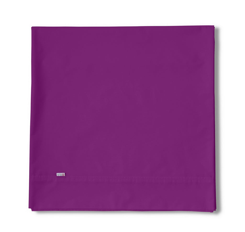 Sábana encimera algodón morado producto plegado