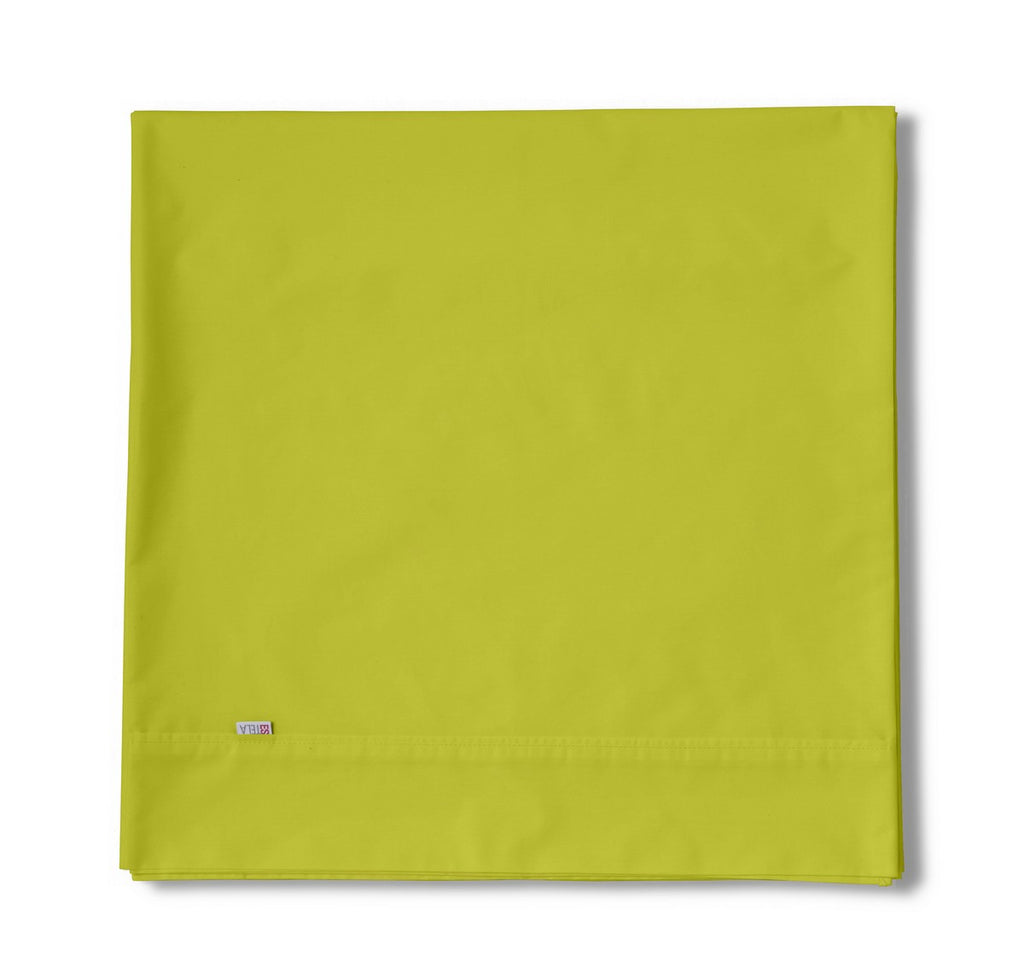 Sábana encimera algodón pistacho producto plegado