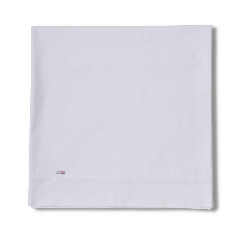 Sábana encimera satén blanco producto plegado