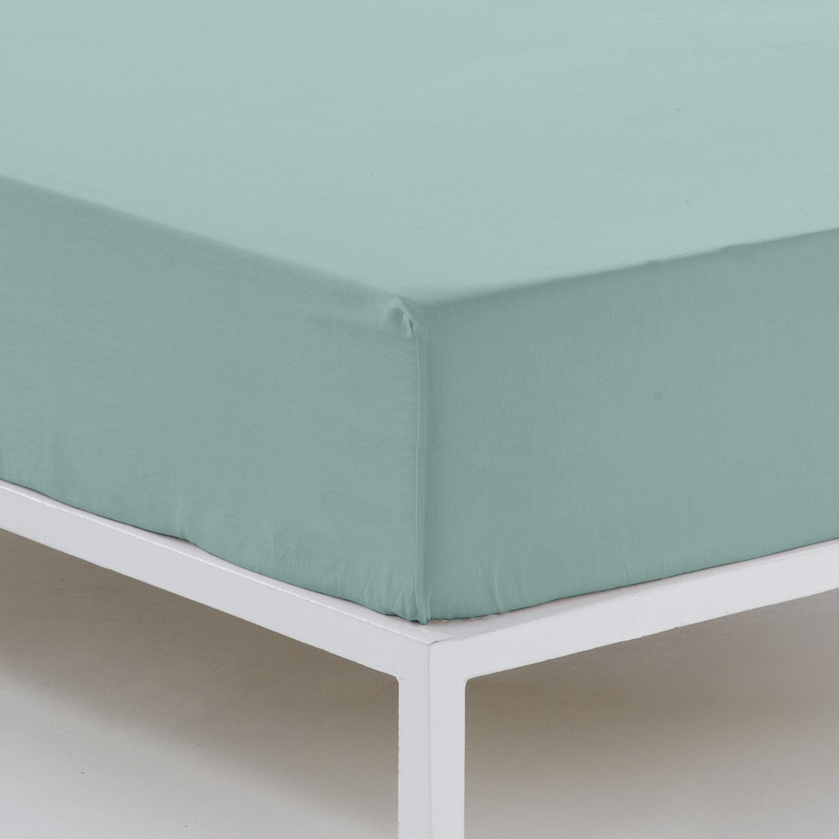 Bajera ajustable algodón aqua detalle de la esquina