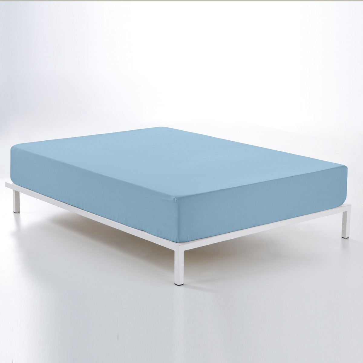 Bajera ajustable algodón azul celeste escena de cama