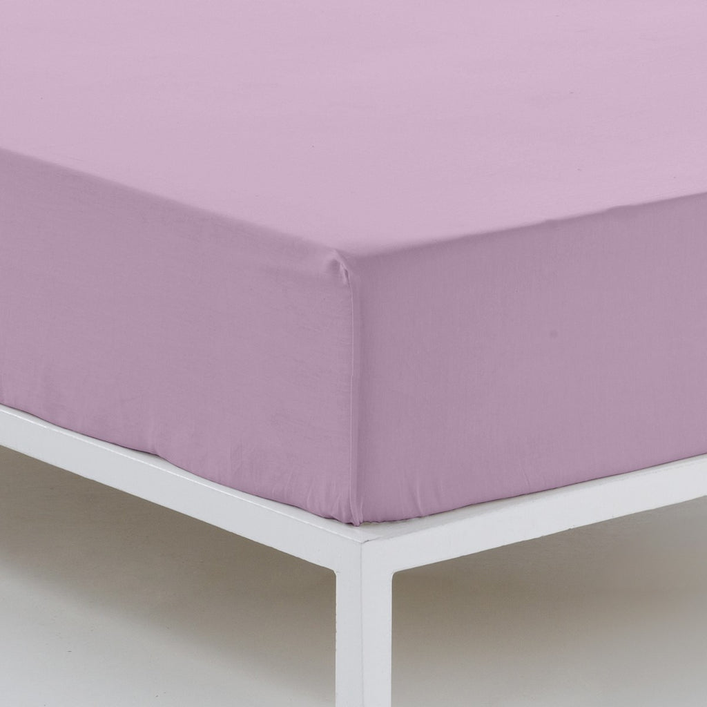 Bajera ajustable algodón malva detalle de la esquina