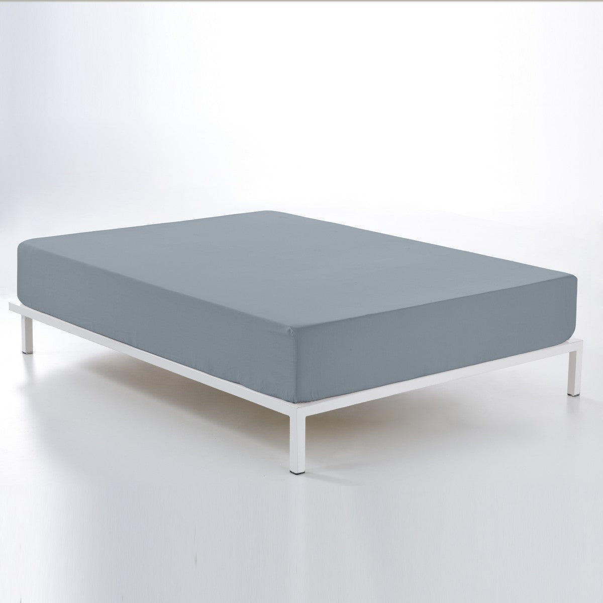 Bajera largo 210 alto 35 cm percal acero escena de cama