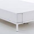 Bajera largo 210 alto 35 cm percal blanco detalle de la esquina
