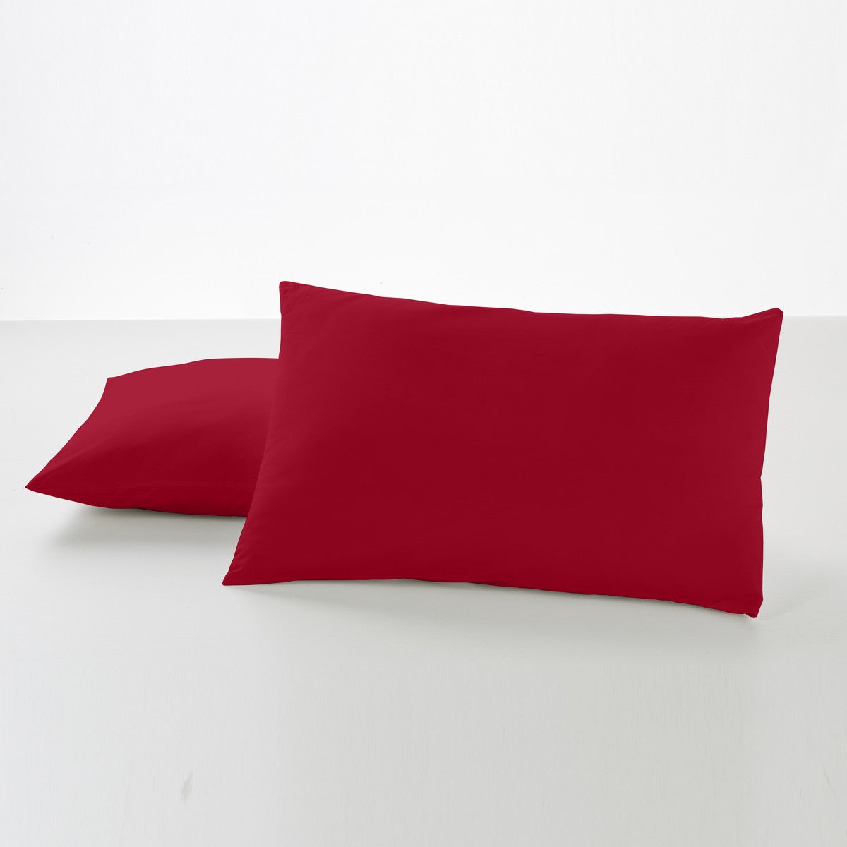 Funda de almohada 50-50 burdeos dos piezas 50x80 cm