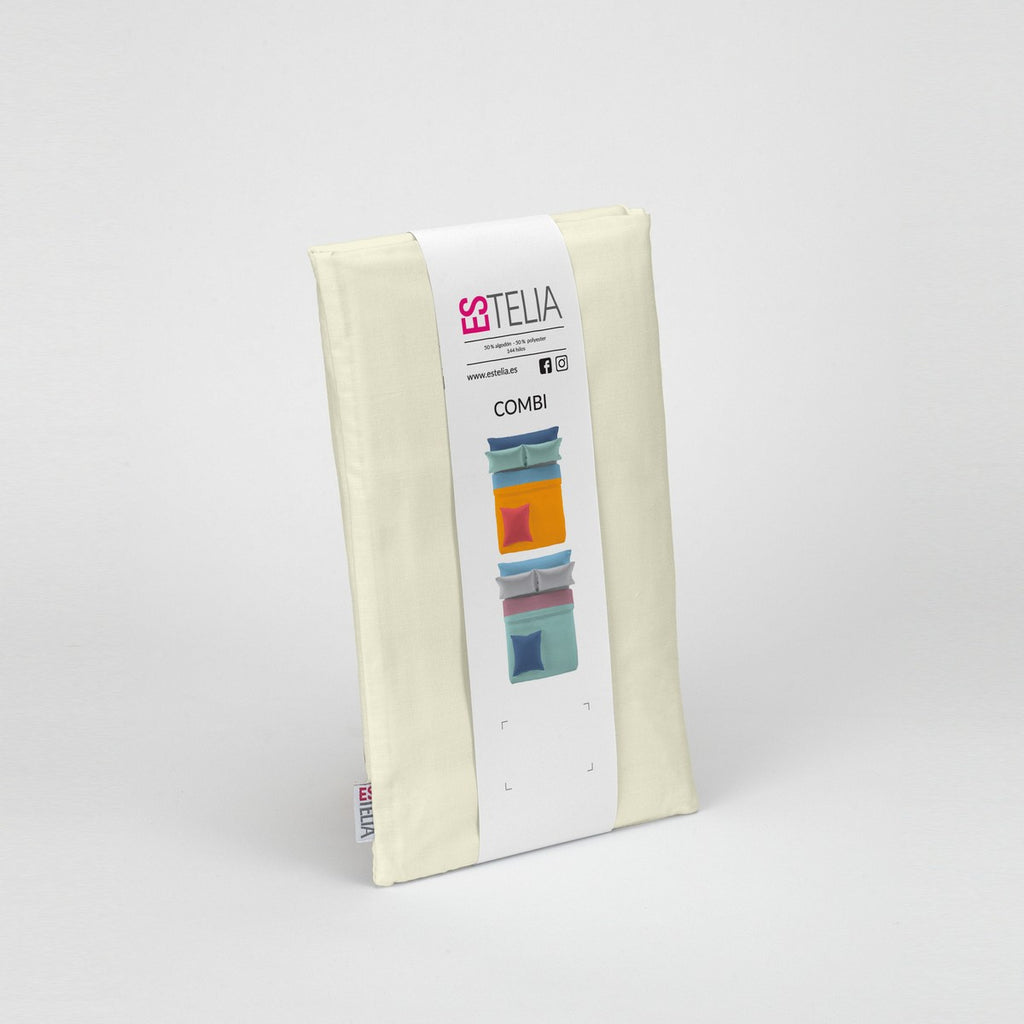Funda de almohada 50-50 crema presentación en bolsa de tela