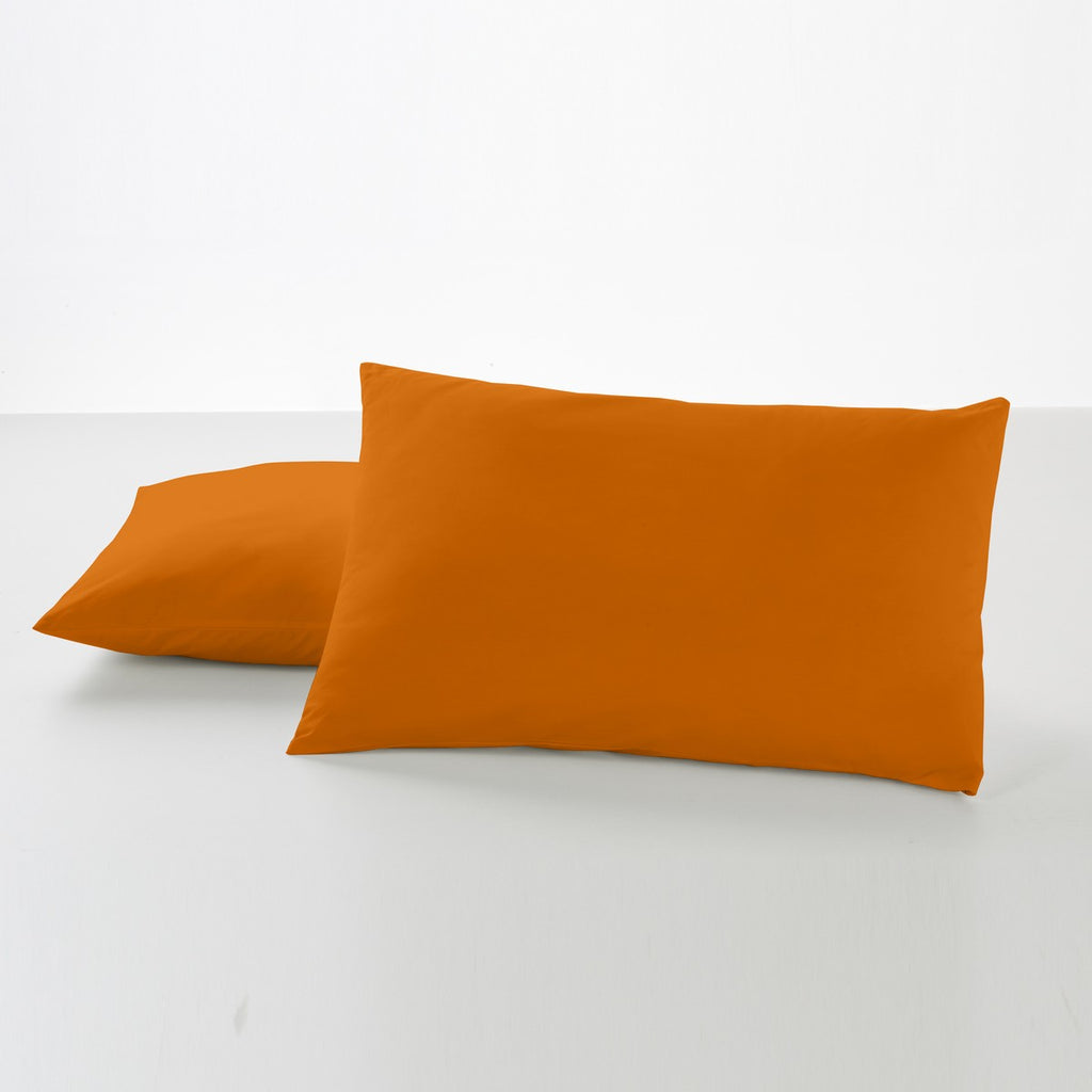Funda de almohada 50-50 ocre dos piezas 50x80 cm