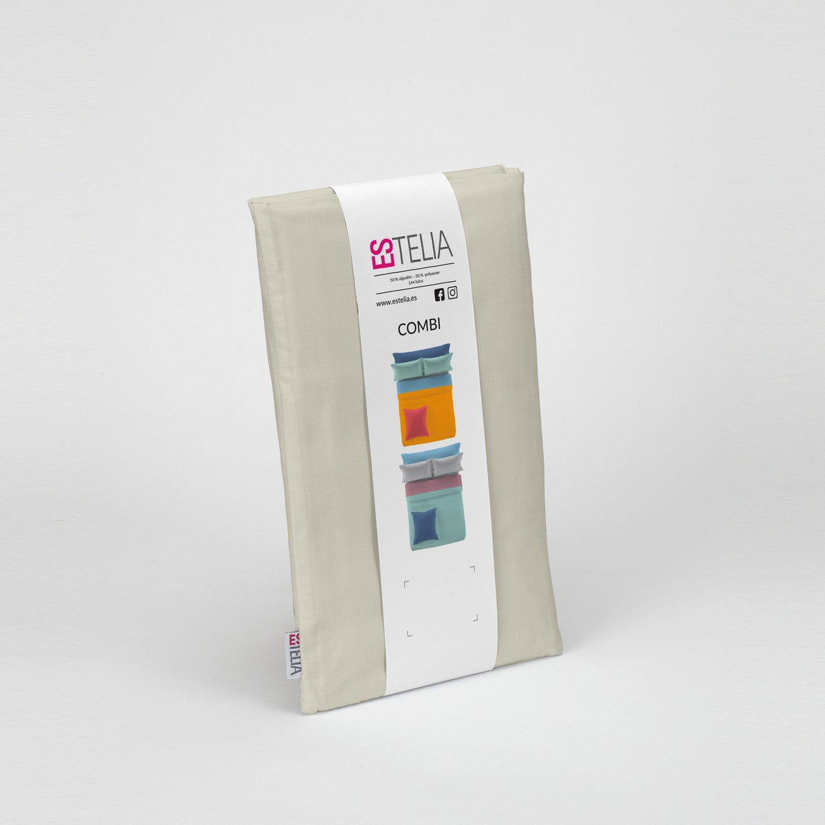 Funda de almohada 50-50 piedra presentación en bolsa de tela