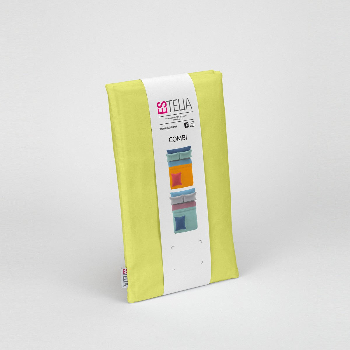 Funda de almohada 50-50 pistacho presentación en bolsa de tela