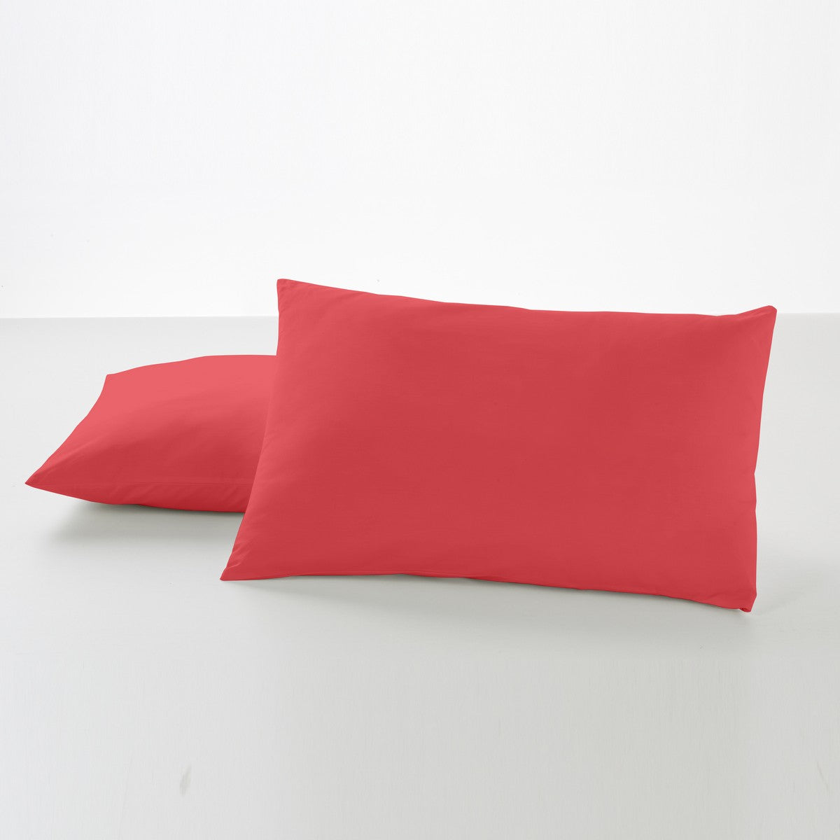 Funda de almohada 50-50 rojo dos piezas 50x80 cm