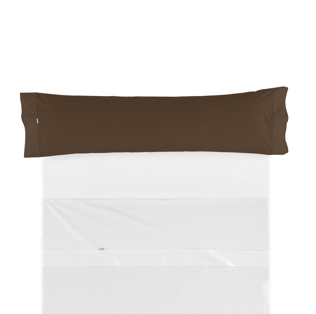 Funda de almohada percal chocolate una pieza