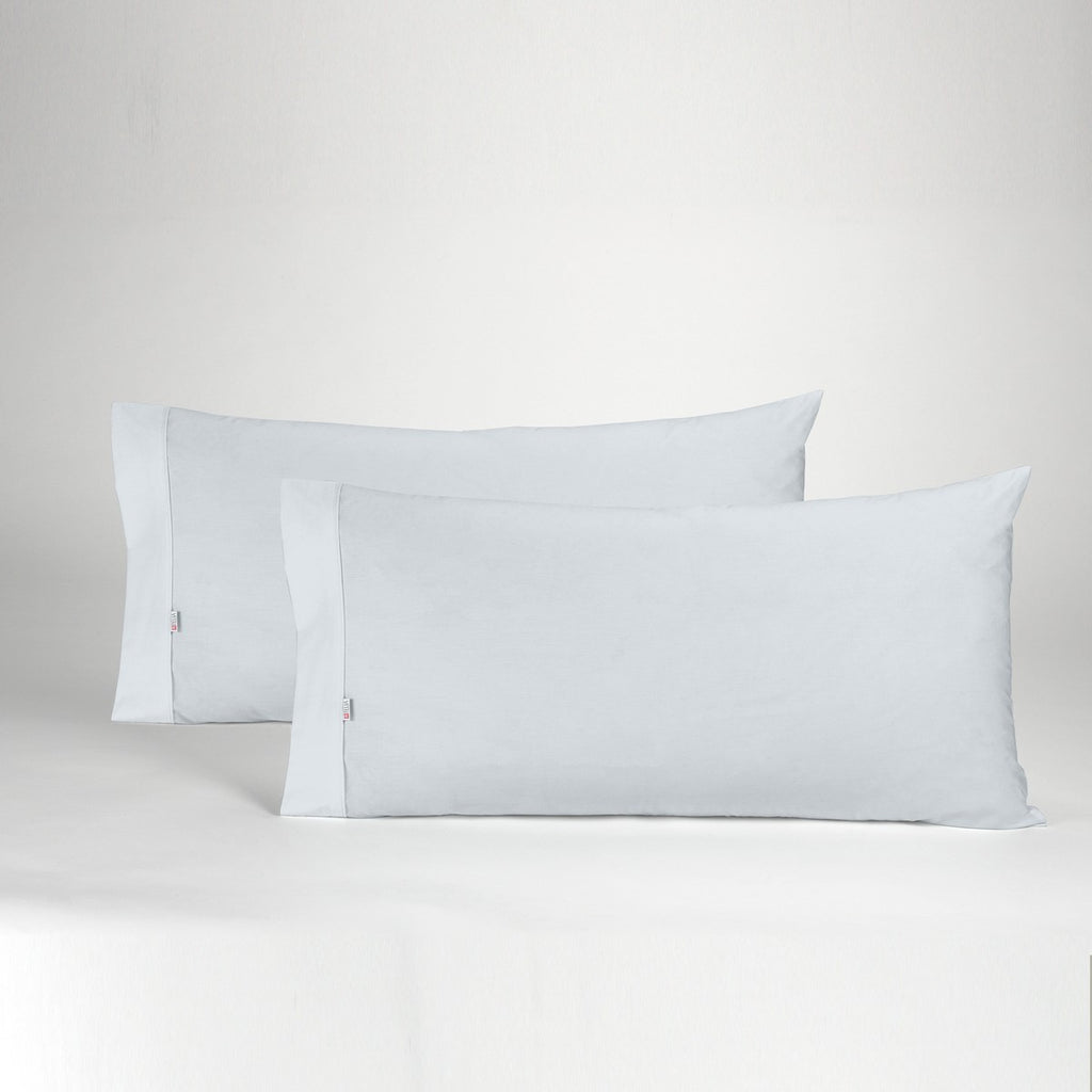 Funda de almohada percal perla dos piezas abertura lateral