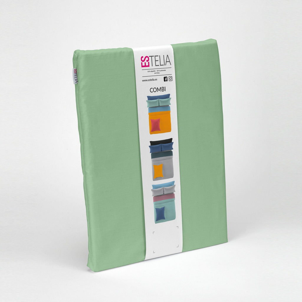 Funda nórdica lisa 50-50 albahaca presentación en bolsa de tela
