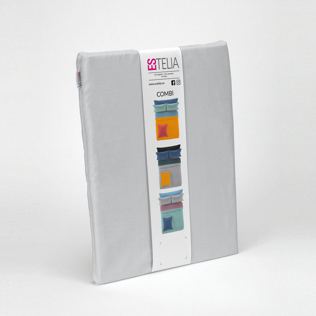 Funda nórdica lisa 50-50 perla presentación en bolsa de tela