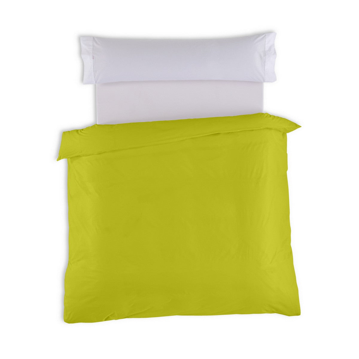 Funda nórdica lisa 50-50 pistacho vista cenital