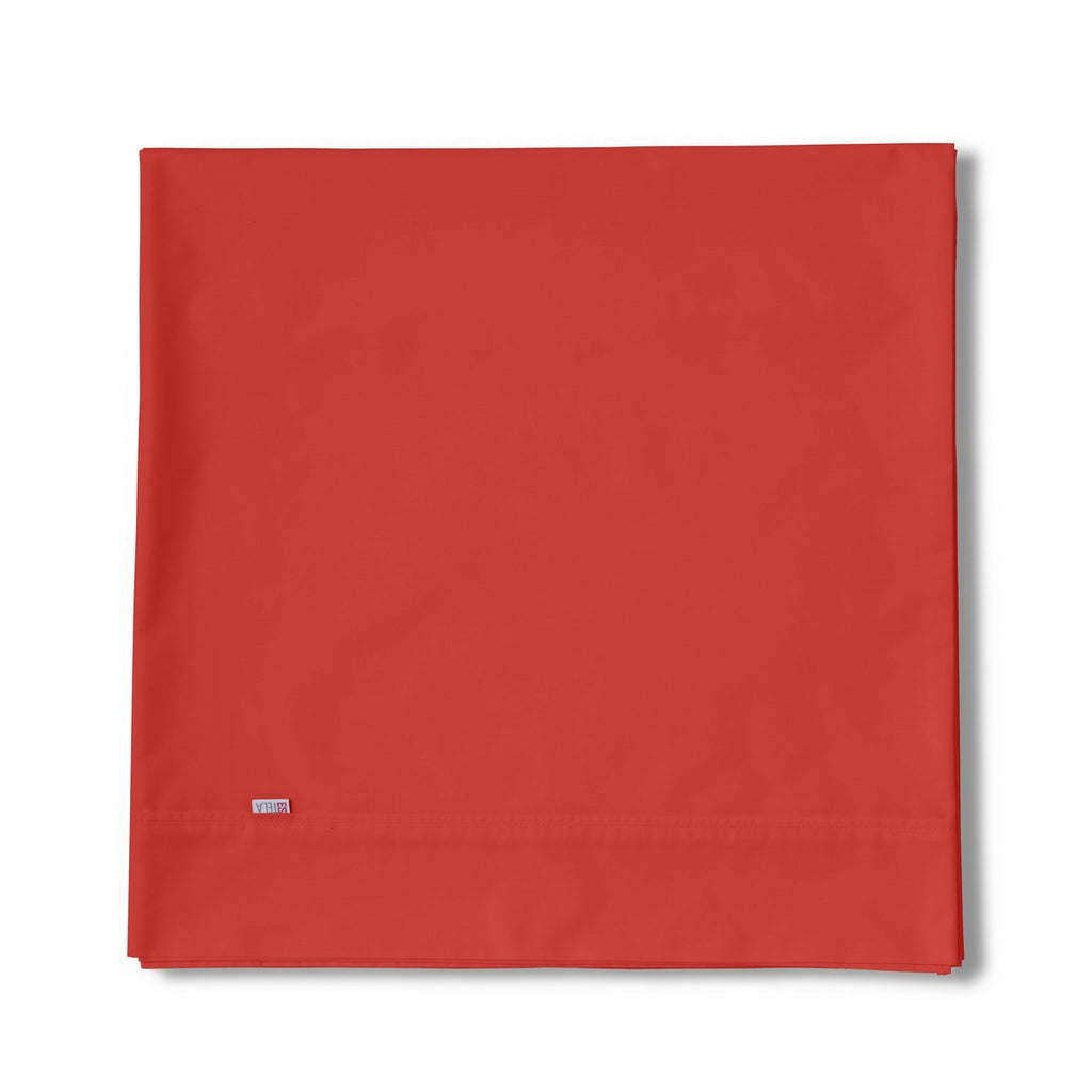 Sábana encimera 50/50 rojo amapola producto plegado