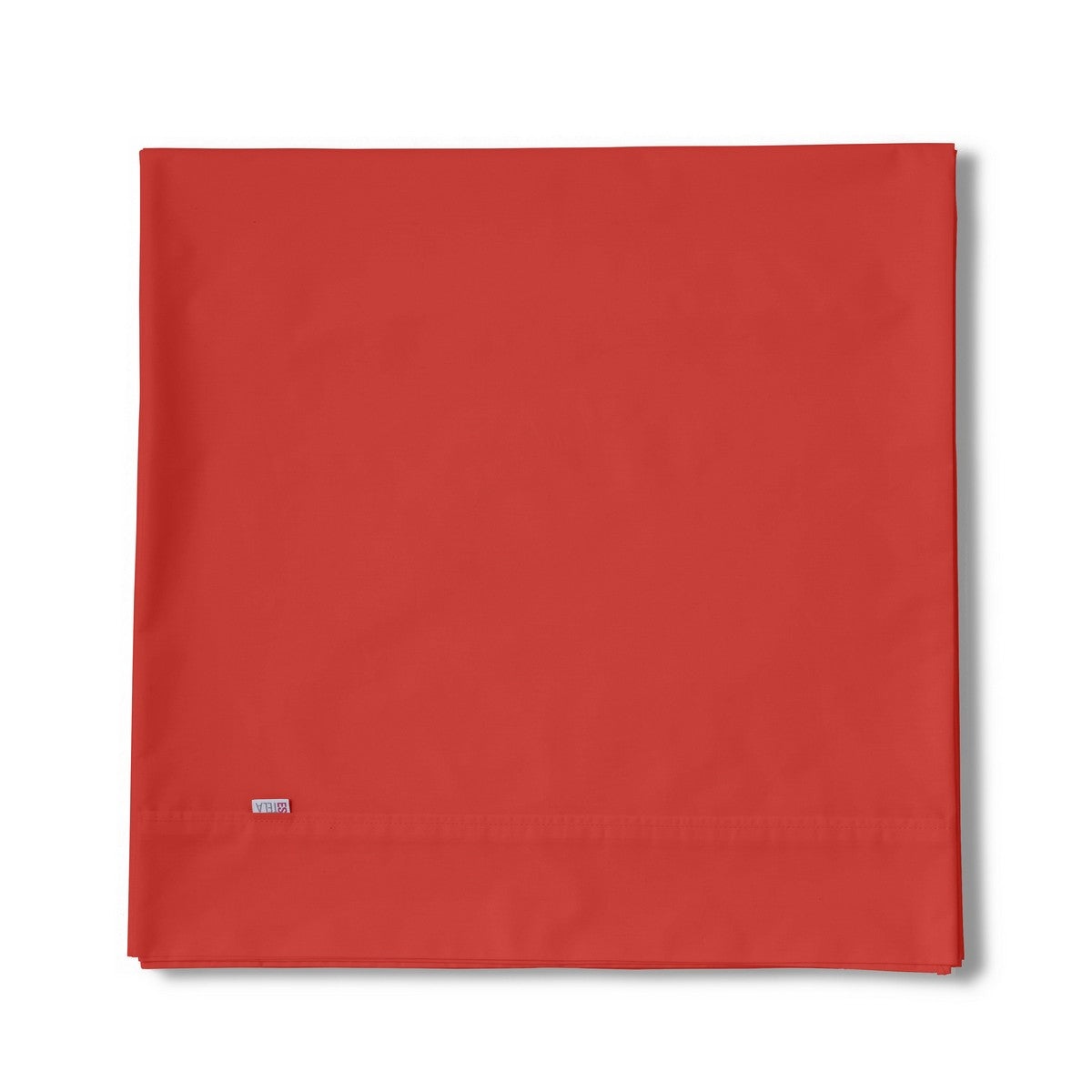 Sábana encimera 50/50 rojo amapola producto plegado