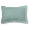 Funda de cojín algodón aqua 50x75 cm con pestaña