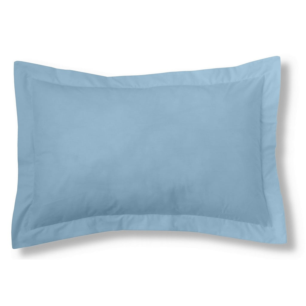 Funda de cojín algodón azul celeste 50x75 cm con pestaña