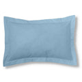 Funda de cojín algodón azul celeste 50x75 cm con pestaña