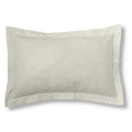 Funda de cojín algodón crema 50x75 cm con pestaña