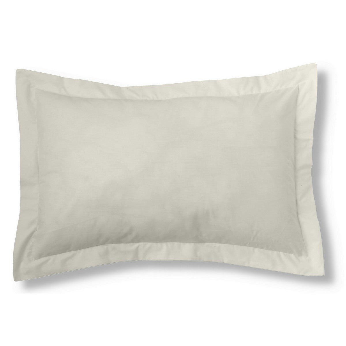 Funda de cojín algodón crema 50x75 cm con pestaña