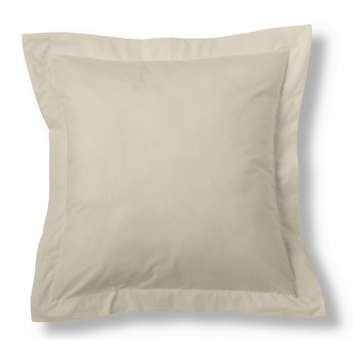 Funda de cojín algodón piedra 55x55cm con pestaña