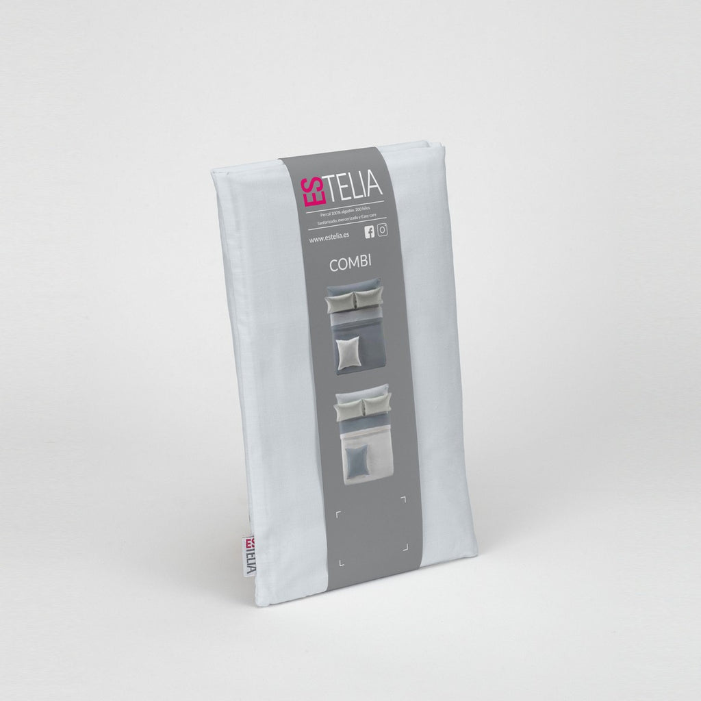 Funda de cojín percal perla presentación en bolsa de tela