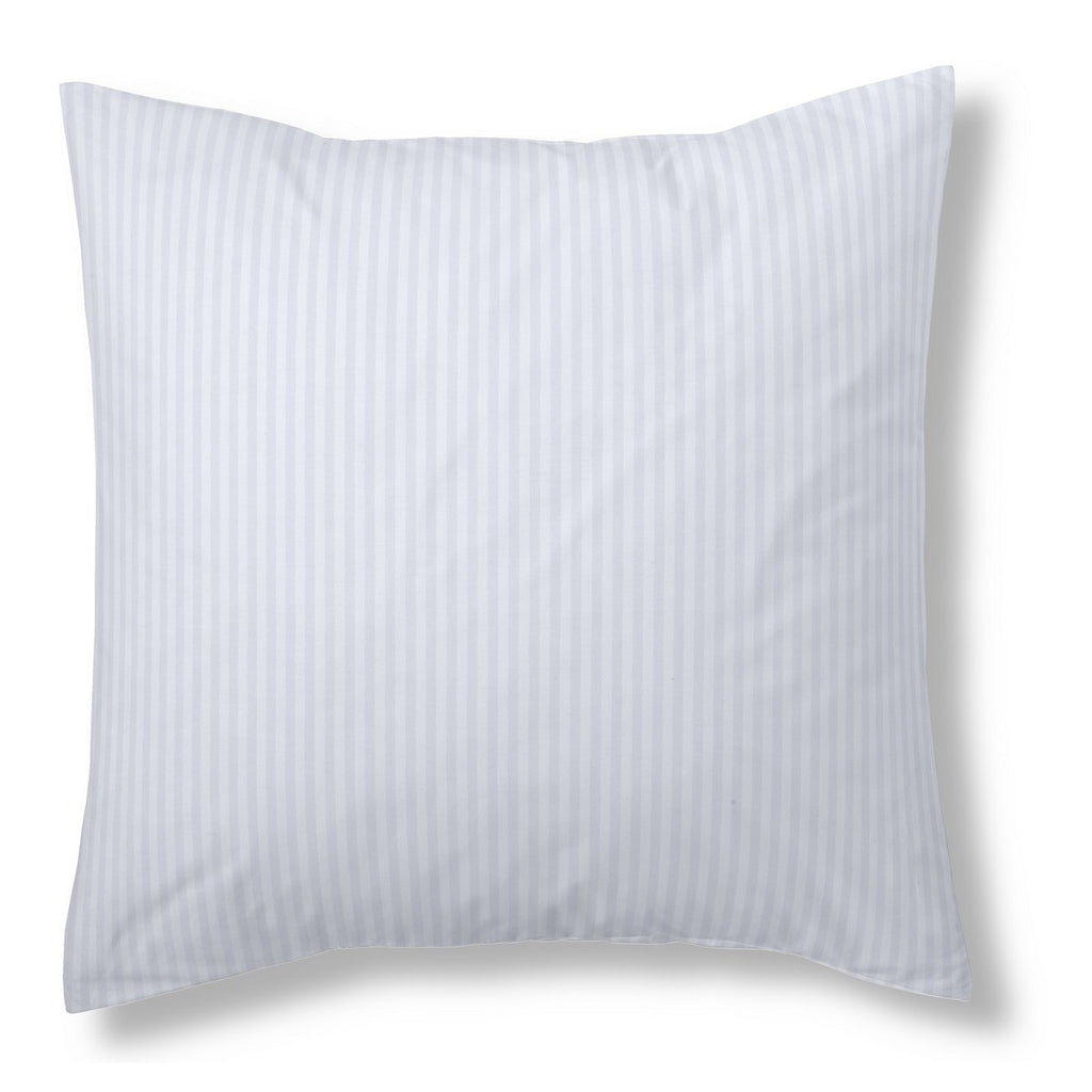 Funda de cojín satén listado blanco 40x40 cm