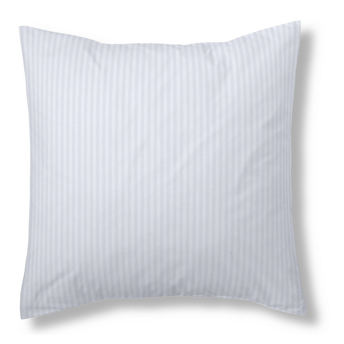 Funda de cojín satén listado blanco 40x40 cm