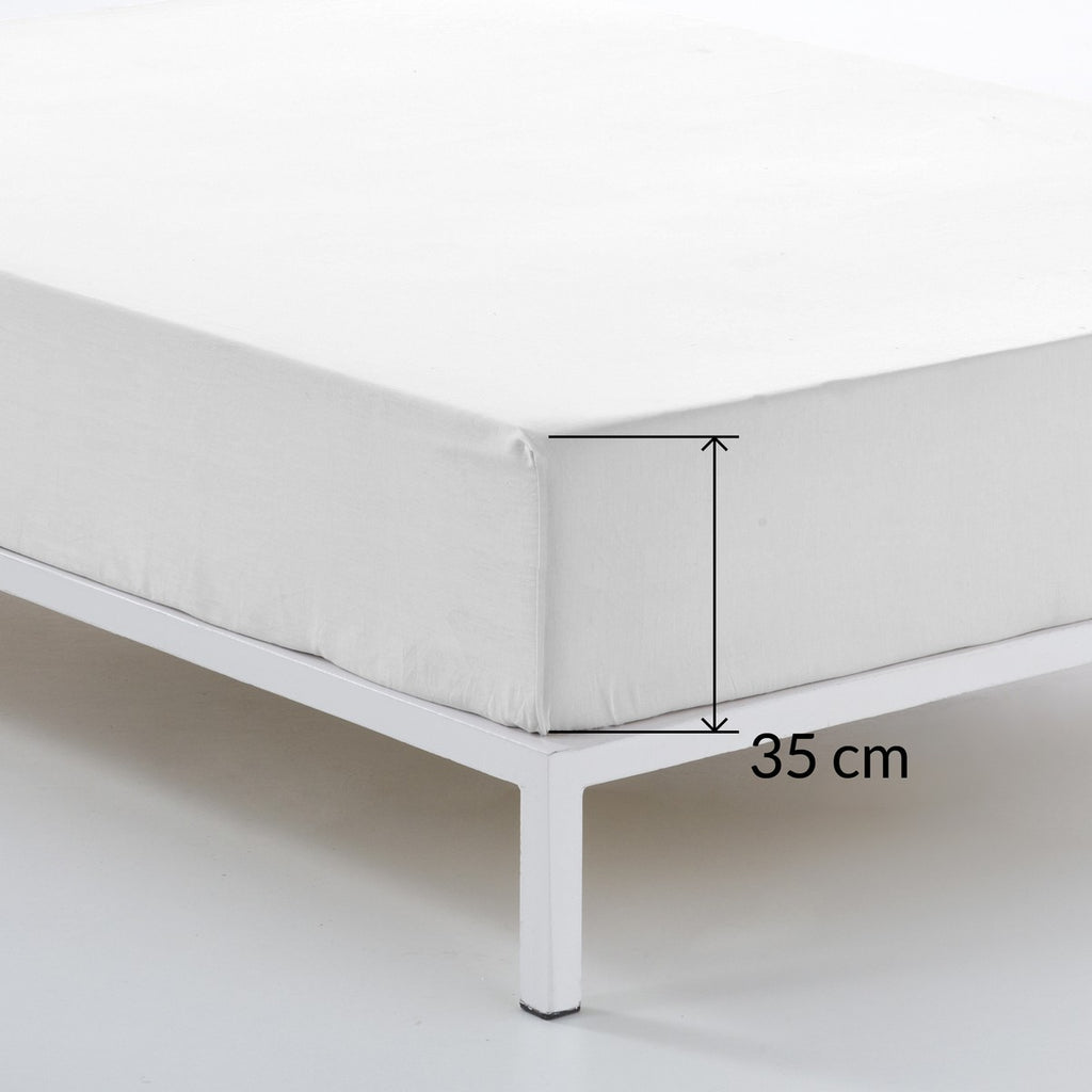 Bajera alto 35 cm algodón blanco detalle esquina