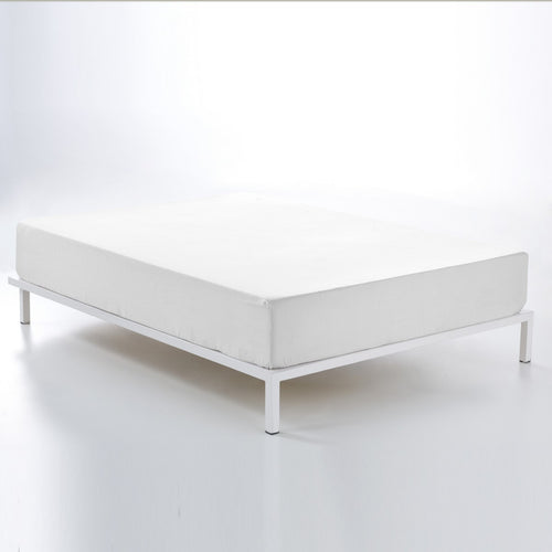Bajera alto 35 cm algodón blanco: se adapta al colchón