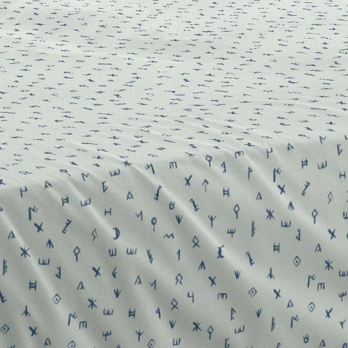 Juego de sábanas Íber azul detalle del dibujo