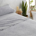 Juego sábanas franela Zahara azul cama