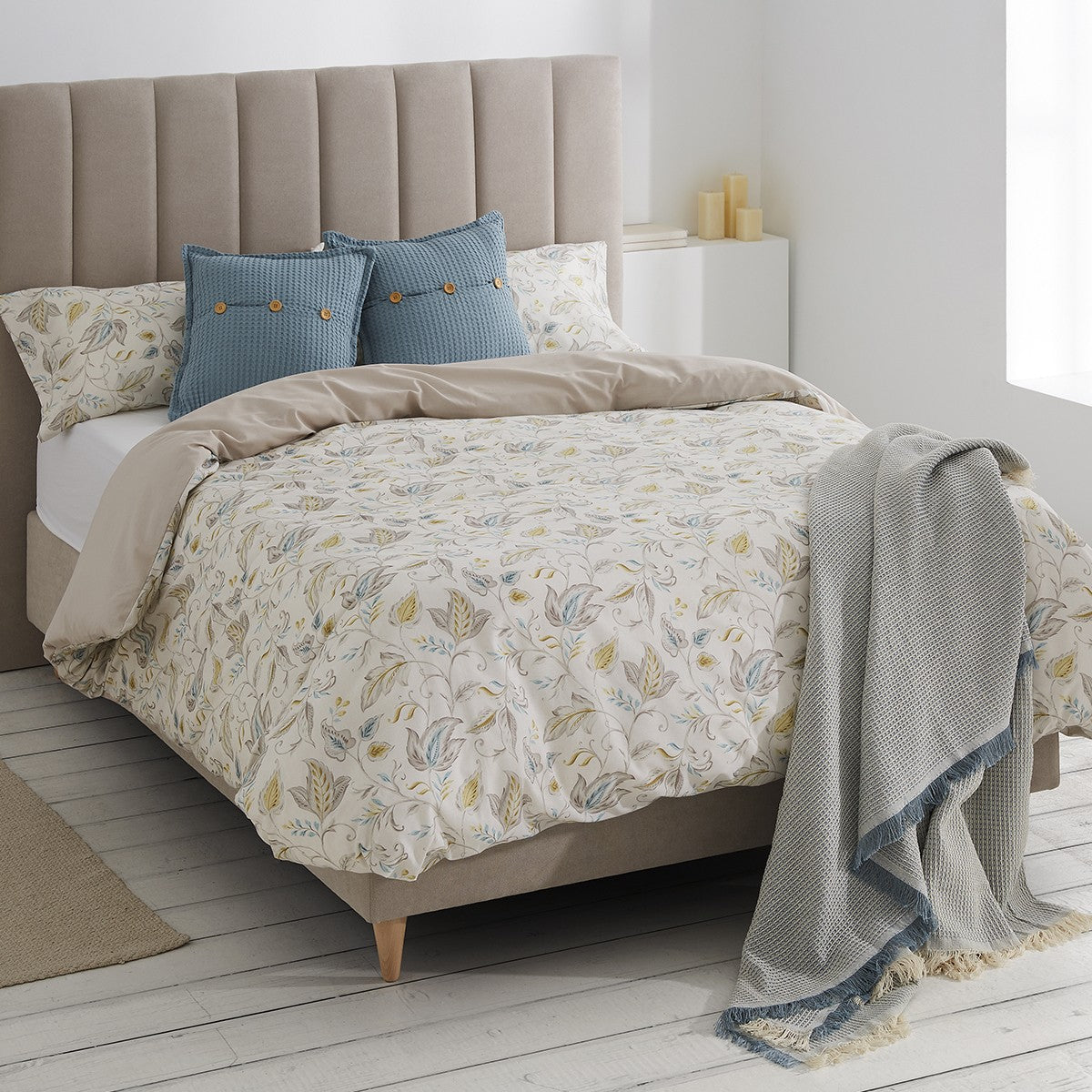 Dúo funda nórdica + almohada zoe escena cama complementos plaid cojin
