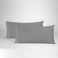 Funda de almohada algodón poliéster titanio vista cenital