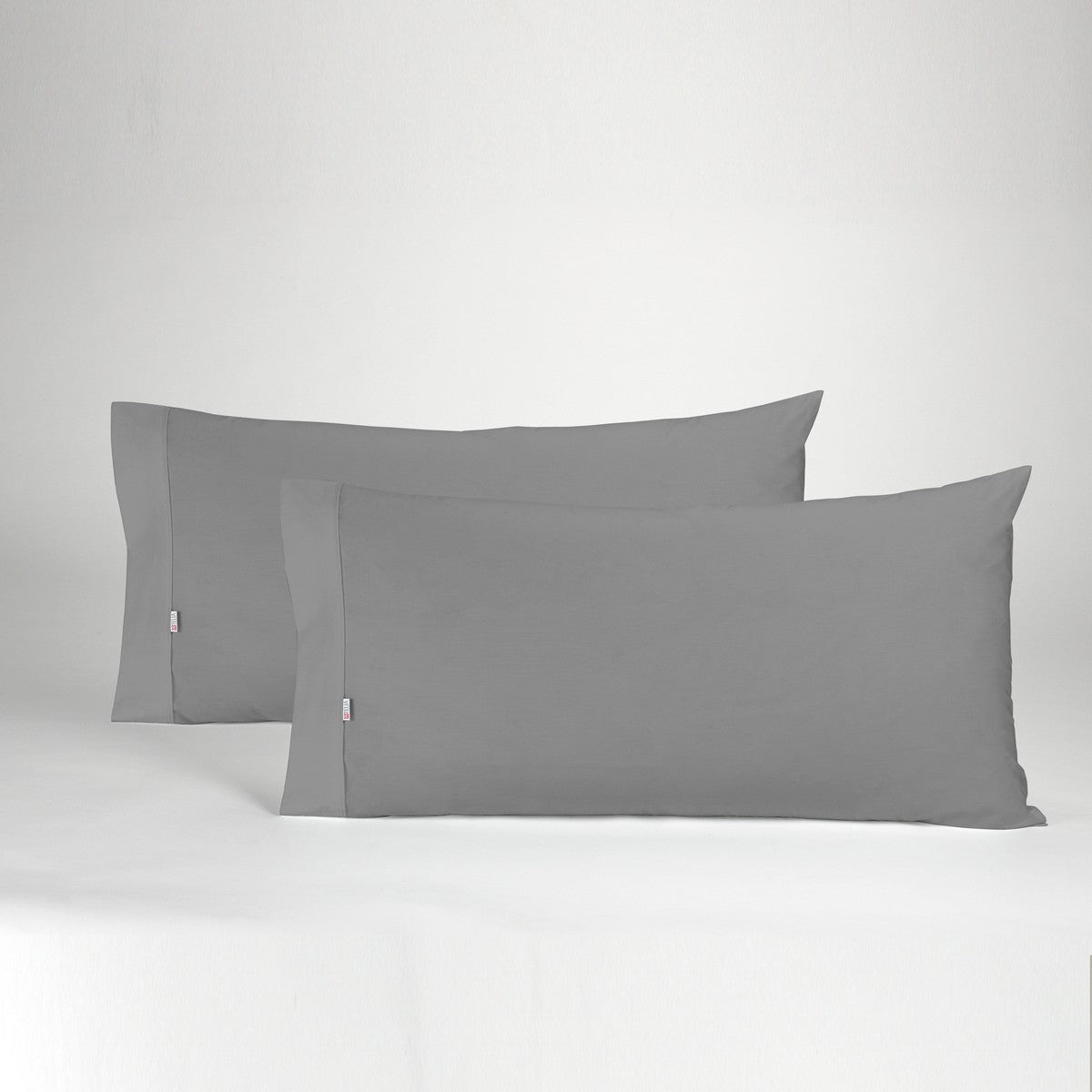 Funda de almohada algodón poliéster titanio vista cenital