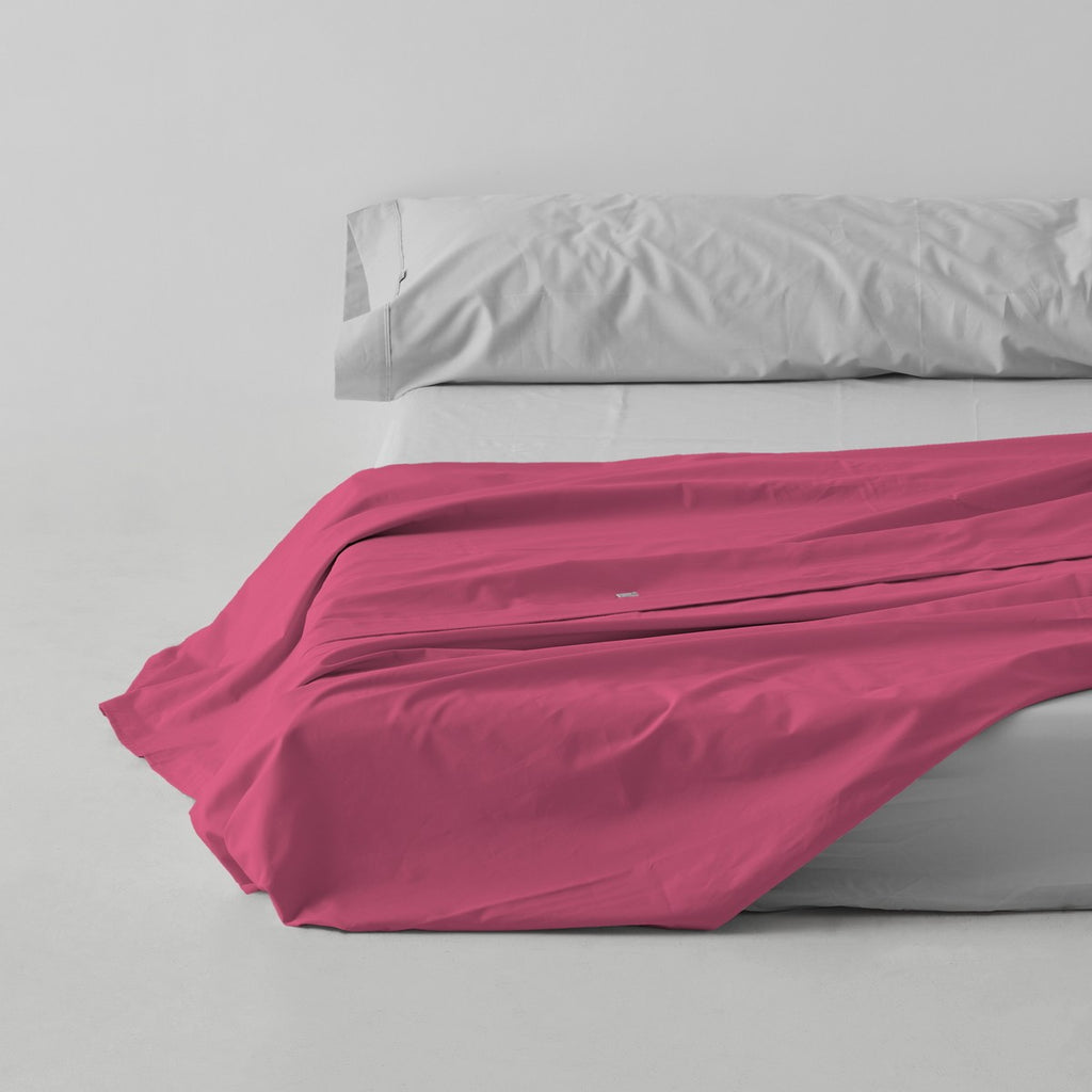Sábana encimera algodón poliéster chicle escena de cama
