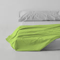 Sábana encimera algodón poliéster kiwi escena de cama