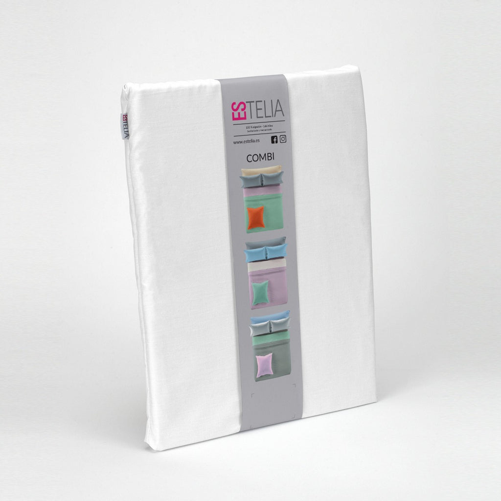 Sábana encimera algodón blanco presentación en bolsa de tela