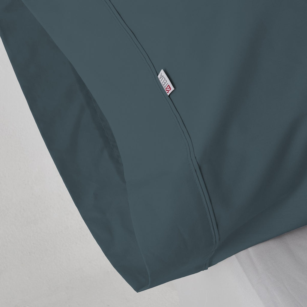Funda de almohada algodón poliéster gris