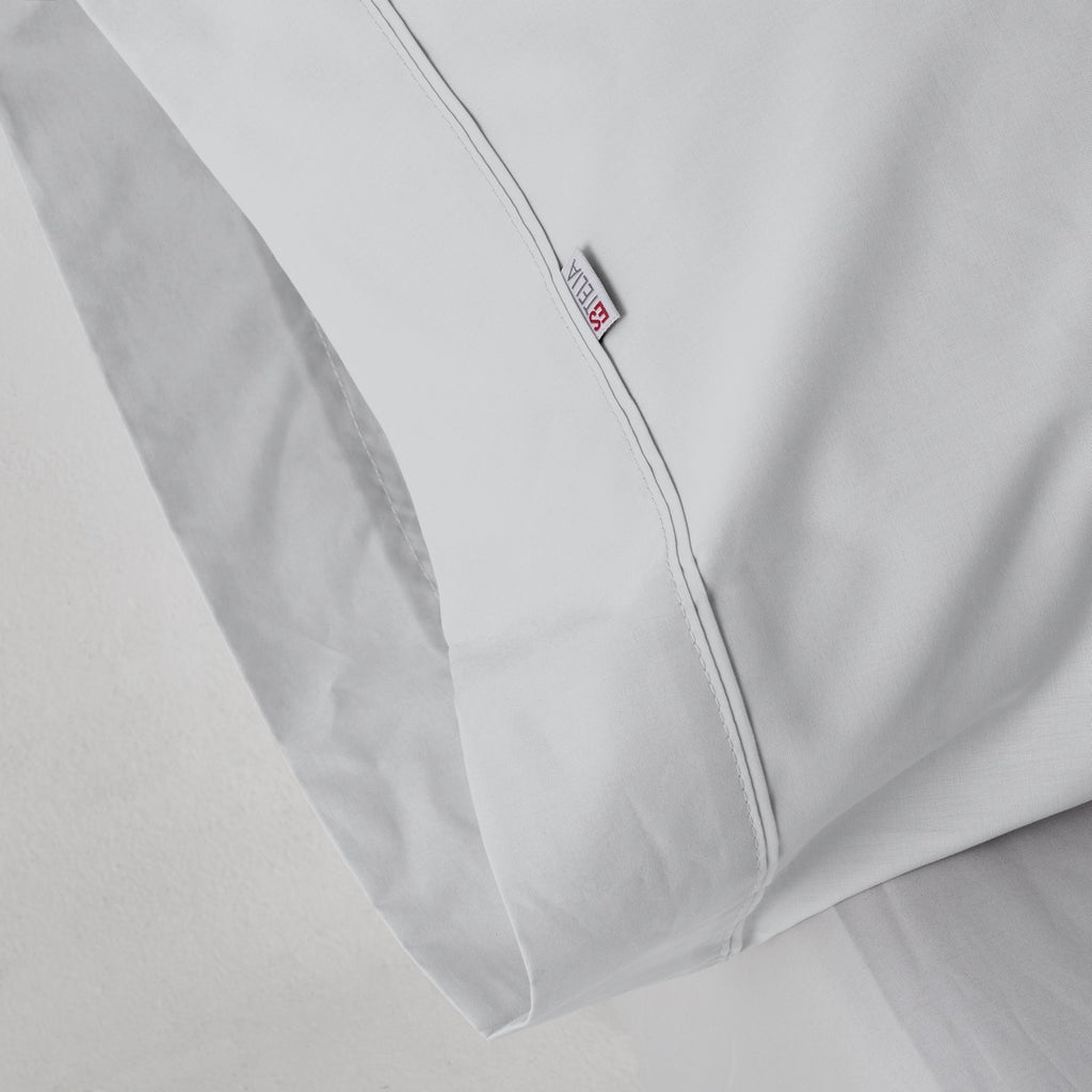 Funda de almohada algodón poliéster perla