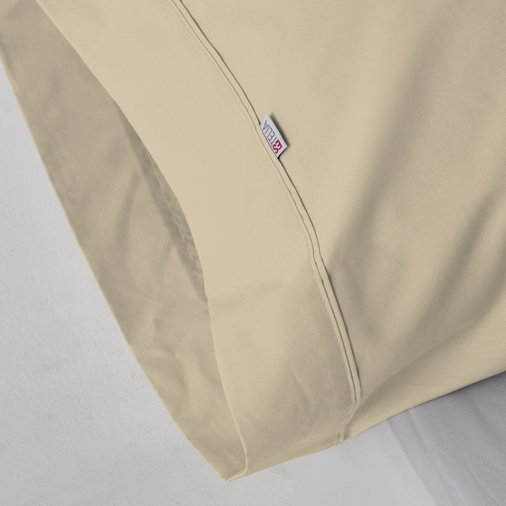 Funda de almohada algodón camel