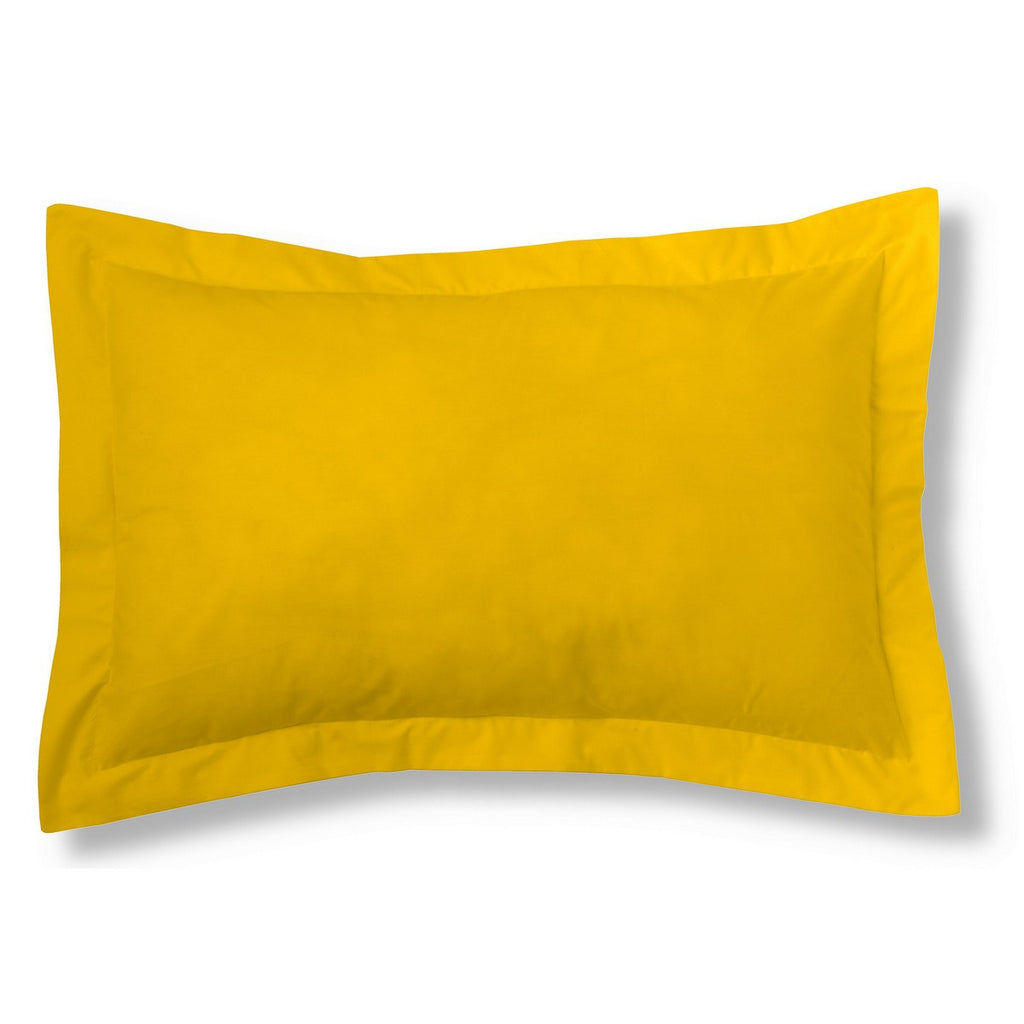 Funda de cojín 50-50 mostaza cojín 50x75 con pestaña