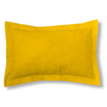 Funda de cojín 50-50 mostaza cojín 50x75 con pestaña