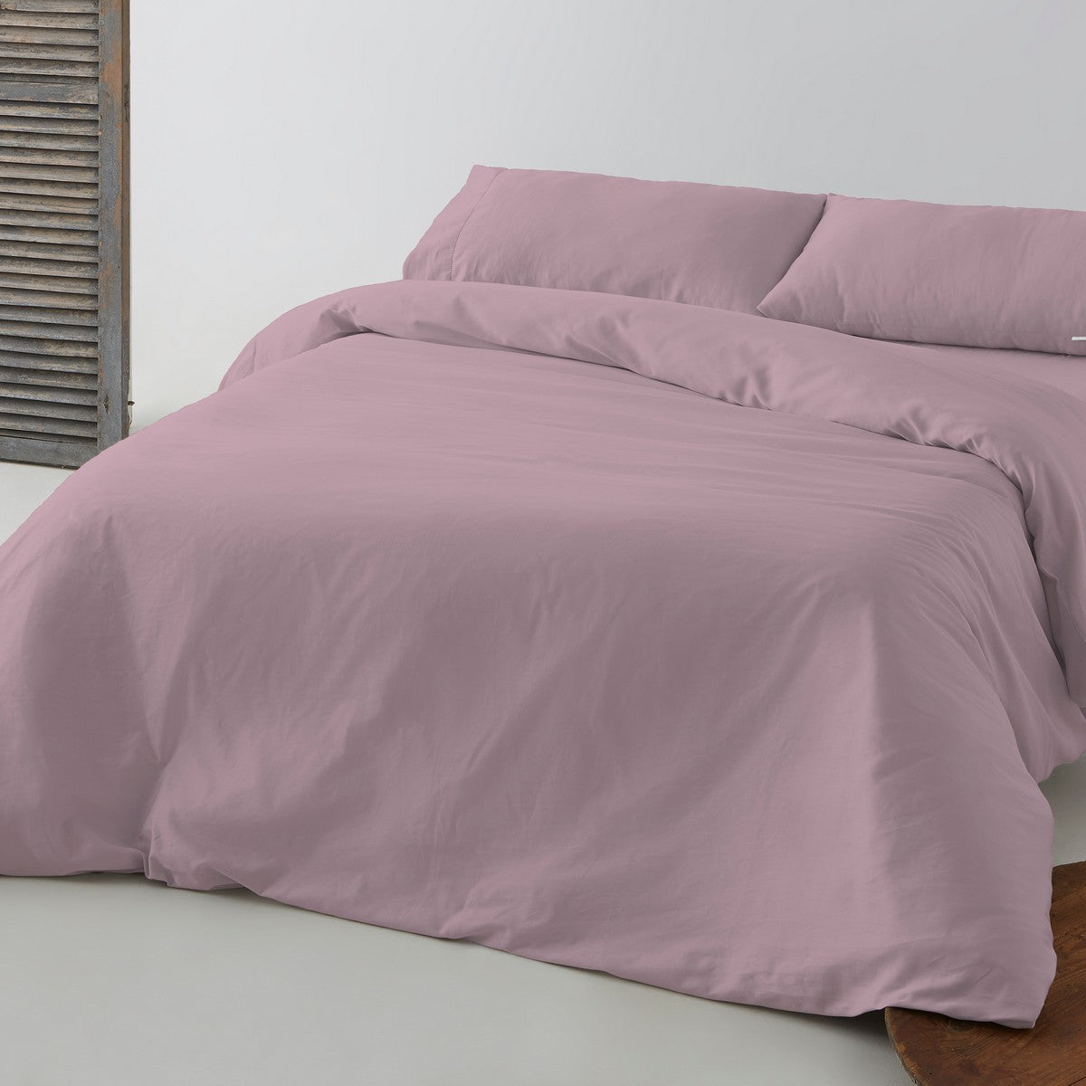 Funda nórdica de algodón orgánico color néctar - Qutun - Escena de cama