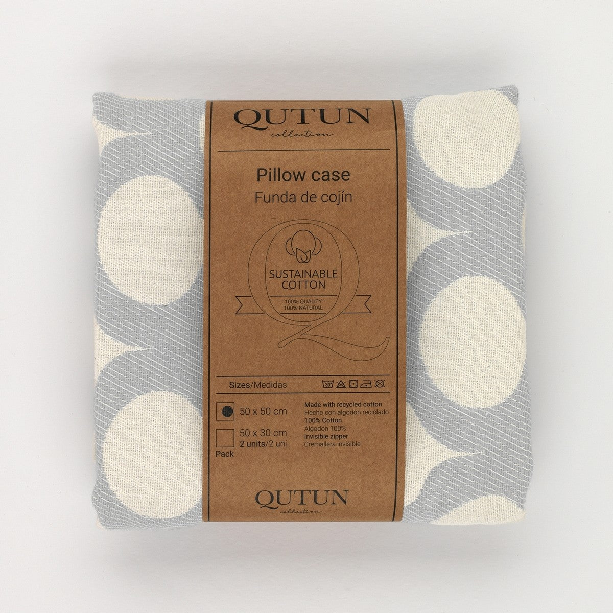 Funda cojín Astún color perla - Qutun - Presentación
