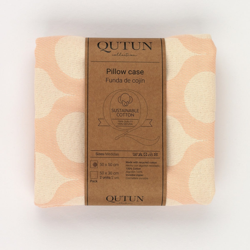 Funda cojín Astún color rosa - Qutun - Presentación