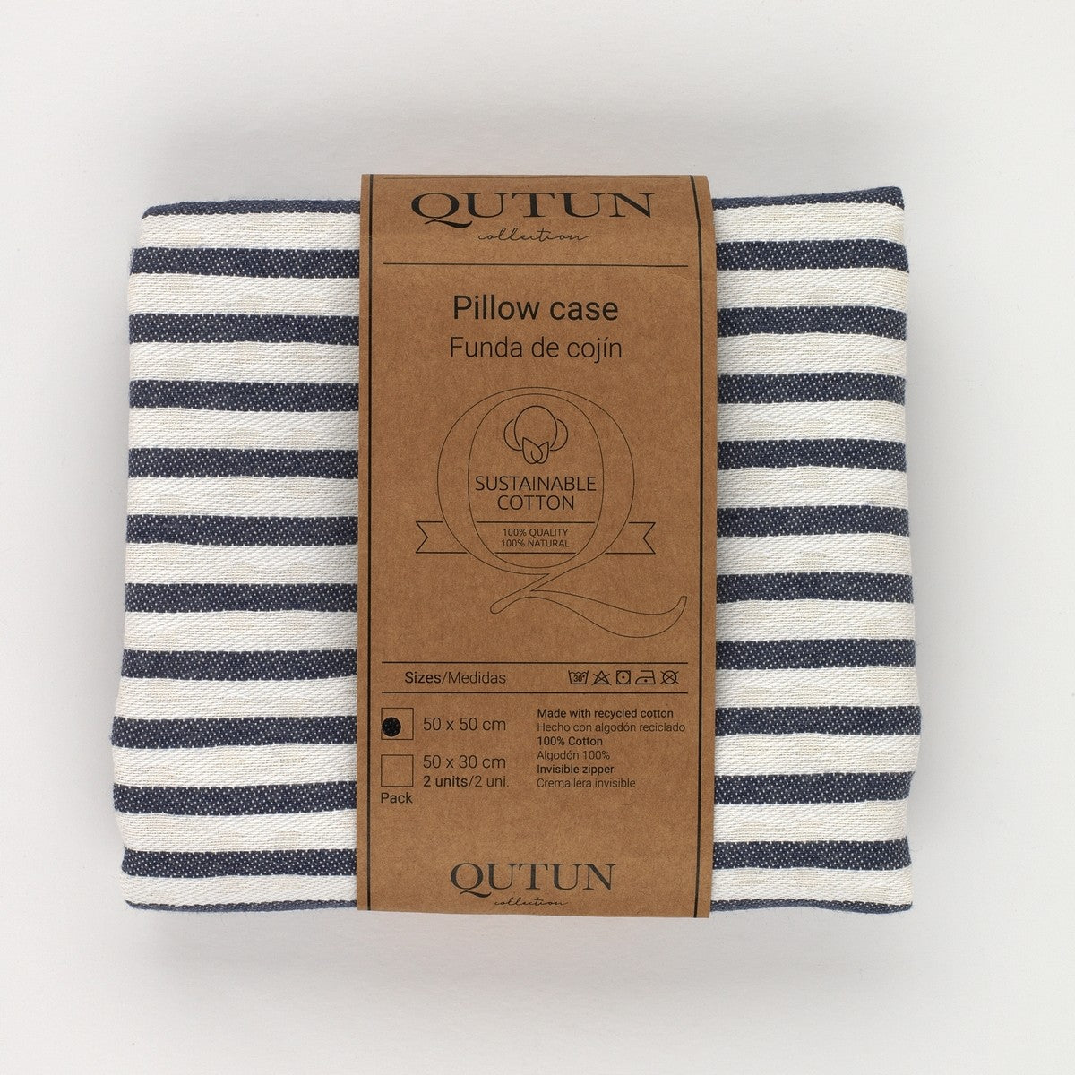 Funda cojín Jaca color azul - Qutun - Presentación